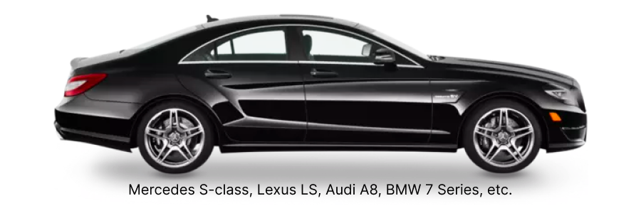 Sedan — example vehicle for this route