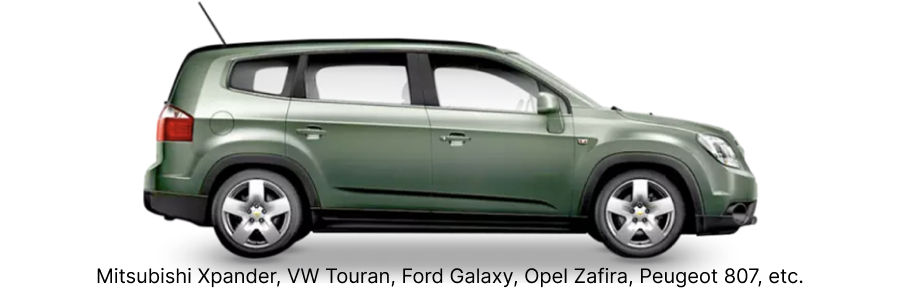 Minivan 4 Pax — example vehicle for this route